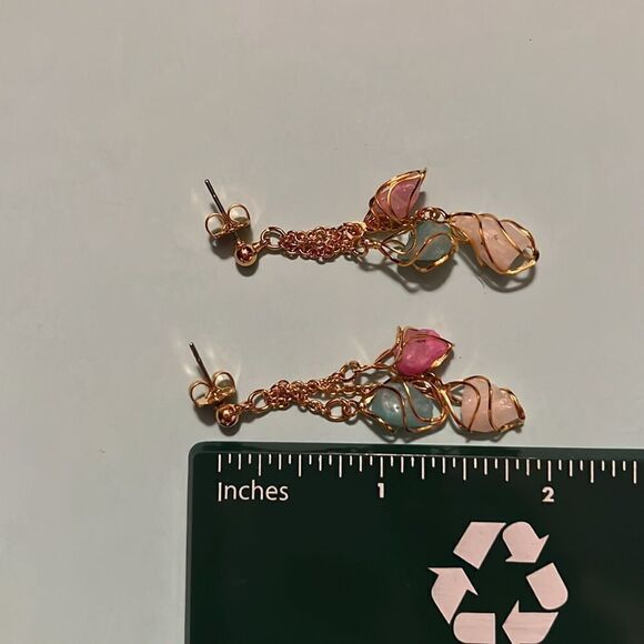 Avon Vintage 1992 Whispers of Spring Pierced Earrings & matching bracelet. - Picture 6 of 6
